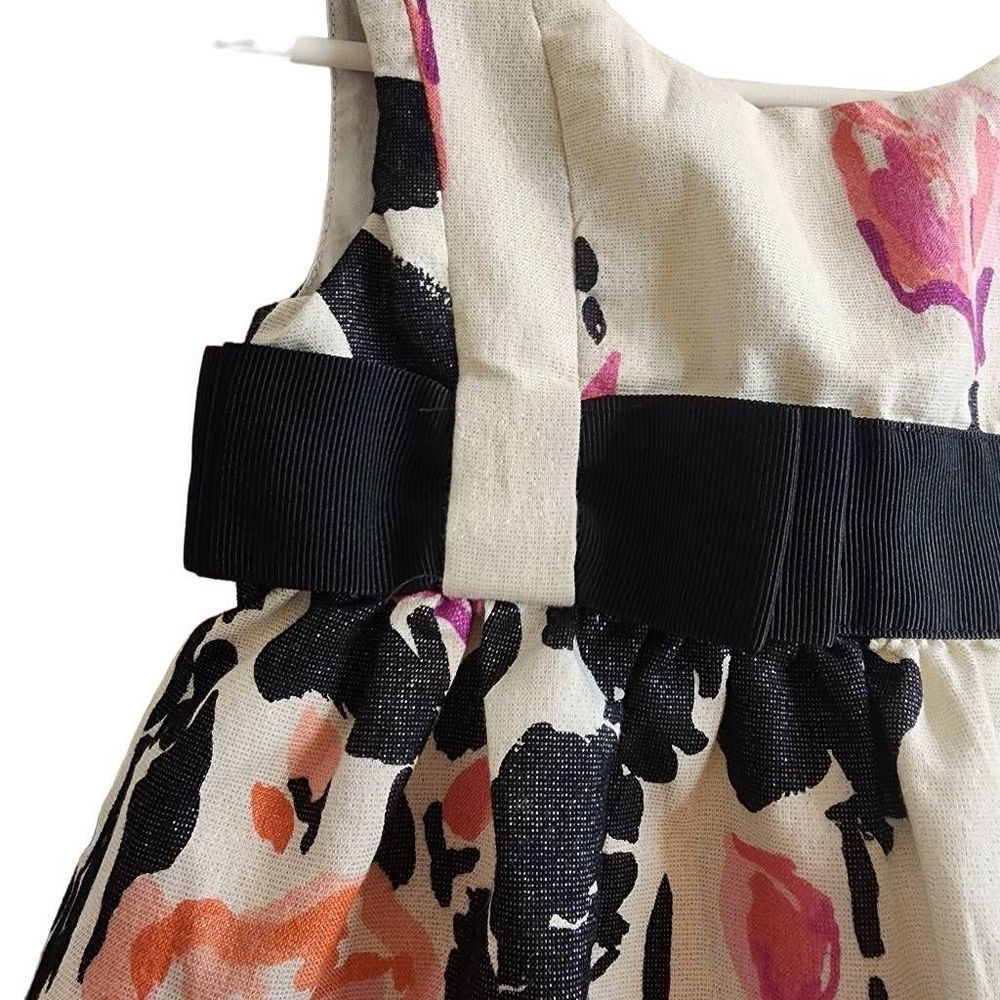 Lilly Pulitzer NWOT Girls Size 2 Formal Lined Cotton Metallic Floral Dress - Picture 3 of 13